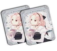 MERCHANDMANIA Pack 2 Alfombrillas Medianas Tadaima, Ojamasaremasu! Serie Amor Romance Otaku Mousepad Raton