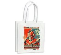 MERCHANDMANIA Pack 2 bolsas cartel retro robot terror pelicula tecnologia futuro cocina compra kitchen