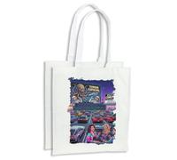 MERCHANDMANIA Pack 2 bolsas cine auto coches retro poster vintage aliens terror peli cocina compra kitchen