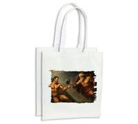 MERCHANDMANIA Pack 2 bolsas cuadro arte el creador musculos gimnasio calistenia cocina compra kitchen