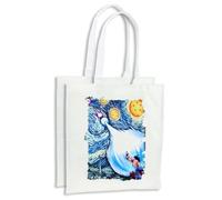 MERCHANDMANIA Pack 2 bolsas cuadro arte la noche estrellada guerrero manga anime cocina compra kitchen