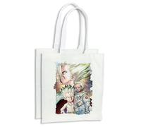 MERCHANDMANIA Pack 2 bolsas dr stone anime senku padre astronauta luna cocina compra kitchen