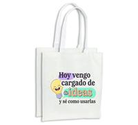 MERCHANDMANIA Pack 2 bolsas frase graciosa imaginacion mente ideas cocina compra kitchen