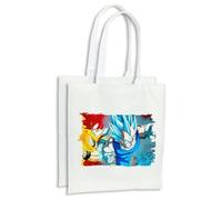 MERCHANDMANIA Pack 2 bolsas guerreros anime lucha dioses serie peleas videojuego cocina compra kitchen