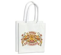 MERCHANDMANIA Pack 2 bolsas LOGO FEMINISTA MENSAJE FUTURO IDEOLOGIA cocina compra kitchen