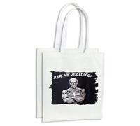 MERCHANDMANIA Pack 2 bolsas meme frase graciosa que me ves flaco musculos cocina compra kitchen