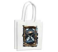 MERCHANDMANIA Pack 2 bolsas reloj astrologia galaxia cosmos universo tiempo cocina compra kitchen