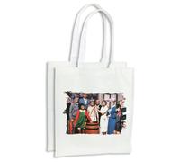 MERCHANDMANIA Pack 2 bolsas serie antigua retro vecindario vecinos amigos cocina compra kitchen