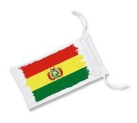 MERCHANDMANIA Pack 2 Fundas Bolsa Multiusos Bandera Bolivia Pais Gobierno Boliviano nacion America Gafas Dados rol Personalizada Color