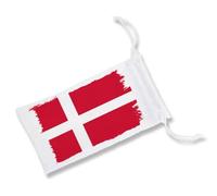 MERCHANDMANIA Pack 2 Fundas Bolsa Multiusos Bandera Dinamarca Pais Gobierno danés Gafas Dados rol Personalizada Color