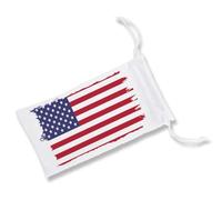 MERCHANDMANIA Pack 2 Fundas Bolsa Multiusos Bandera Estados Unidos de America nacion Libre Gafas Dados rol Personalizada Color