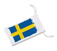 MERCHANDMANIA Pack 2 Fundas Bolsa Multiusos Bandera Suecia Pais Gobierno Sueco Europa nacion Gafas Dados rol Personalizada Color