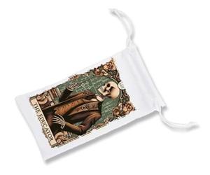 MERCHANDMANIA Pack 2 Fundas Bolsa Multiusos Carta Tarot Graciosa Meme Profesor Maestro Inteligente Gafas Dados rol Personalizada Color