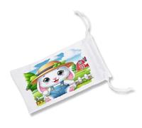 MERCHANDMANIA Pack 2 Fundas Bolsa Multiusos Conejo Granjero profesion Animal Rancho Cultivo Gafas Dados rol Personalizada Color