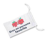 MERCHANDMANIA Pack 2 Fundas Bolsa Multiusos Frase Bonita Amor San Valentin Aniversario Novio Novia Pareja te Quiero Gafas Dados rol Personalizada Color