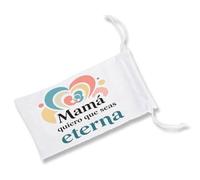 MERCHANDMANIA Pack 2 Fundas Bolsa Multiusos Frase Bonita Mama Dia de la Madre Amor Familia Gafas Dados rol Personalizada Color