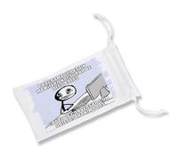 MERCHANDMANIA Pack 2 Fundas Bolsa Multiusos Meme Frase Graciosa Programador Nocturno Ojos Rojos Gafas Dados rol Personalizada Color