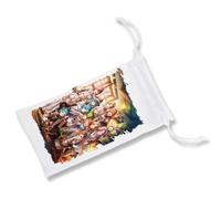 MERCHANDMANIA Pack 2 Fundas Bolsa Multiusos mushoku Tensei rudeus silphiette eris Roxy Gafas Dados rol Personalizada Color