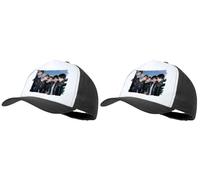 MERCHANDMANIA Pack 2 Gorras Negras Chicos Cantantes Famosos Mention me Deja VU Cap