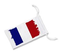 MERCHANDMANIA Pack con 3 Fundas Bolsa Multiusos Bandera DE Francia Libertad Igualdad fraternidad Gafas Dados rol Personalizada Color