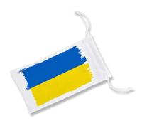 MERCHANDMANIA Pack con 3 Fundas Bolsa Multiusos Bandera de Ucrania Unidad Patria Paz Gobierno nacion Gafas Dados rol Personalizada Color