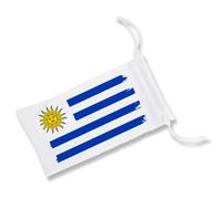 MERCHANDMANIA Pack con 3 Fundas Bolsa Multiusos Bandera uruguai Logo latinoamerica Pais hispanoamerica Gafas Dados rol Personalizada Color