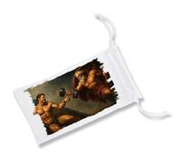 MERCHANDMANIA Pack con 3 Fundas Bolsa Multiusos Cuadro Arte el creador musculos Gimnasio calistenia Gafas Dados rol Personalizada Color
