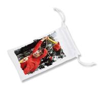 MERCHANDMANIA Pack con 3 Fundas Bolsa Multiusos heroe Gracioso Rojo Corazon CH Colorado Gafas Dados rol Personalizada Color