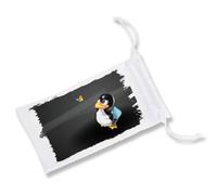MERCHANDMANIA Pack con 3 Fundas Bolsa Multiusos Linux Sistema operativo Logo pc Ordenador pingüino Gafas Dados rol Personalizada Color