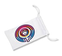 MERCHANDMANIA Pack con 3 Fundas Bolsa Multiusos Logo reivindicacion empoderada Feminista Mujer Gafas Dados rol Personalizada Color