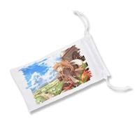 MERCHANDMANIA Pack con 3 Fundas Bolsa Multiusos Ookami to Koushinryou Chica Lobo Gafas Dados rol Personalizada Color