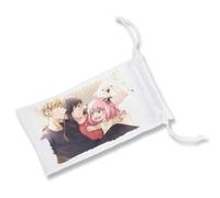 MERCHANDMANIA Pack con 3 Fundas Bolsa Multiusos Spy Family ania yor loid forger Familia Dibujos Cute Gafas Dados rol Personalizada Color