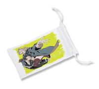 MERCHANDMANIA Pack con 3 Fundas Bolsa Multiusos yofukashi no uta Temporada 2 Anime Romance Gafas Dados rol Personalizada Color