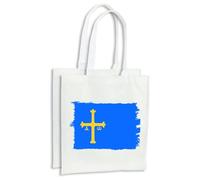 MERCHANDMANIA Pack con 4 bolsas bandera de asturias españa comunidad autonoma compra cocina adorno