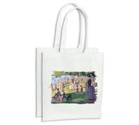 MERCHANDMANIA Pack con 4 bolsas cuadro arte Tarde de domingo en la isla de la Grande Jatte compra cocina adorno