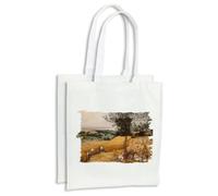 MERCHANDMANIA Pack con 4 bolsas cuadro Pieter Bruegel “El viejo”, Las espigadoras compra cocina adorno