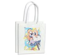 MERCHANDMANIA Pack con 4 bolsas libro anime alicia pais maravillas cuento clasico compra cocina adorno
