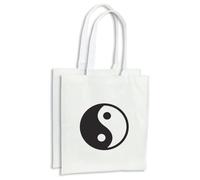 MERCHANDMANIA Pack con 4 bolsas religion taoista fe bien mal ying yang karma equilibrio compra cocina adorno