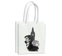 MERCHANDMANIA Pack con 4 bolsas sherlock holmes detective famoso londres historia compra cocina adorno