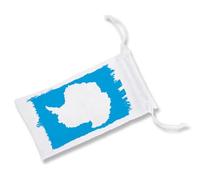 MERCHANDMANIA Pack DE 5 Fundas Bolsa Multiusos Bandera antártida Gobierno del tratado antártico Gafas Dados rol Personalizada Color