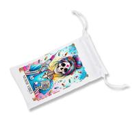MERCHANDMANIA Pack de 5 Fundas Bolsa Multiusos Carta Tarot Graciosa Meme Enfermera Medico Salud Gafas Dados rol Personalizada Color