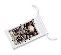 MERCHANDMANIA Pack de 5 Fundas Bolsa Multiusos Carta Tarot Graciosa Meme Trastorno Bipolar Locura Gafas Dados rol Personalizada Color