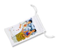 MERCHANDMANIA Pack de 5 Fundas Bolsa Multiusos Cuadro Arte Feminista Frida Kahlo, Las Dos Fridas Gafas Dados rol Personalizada Color