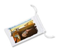 MERCHANDMANIA Pack DE 5 Fundas Bolsa Multiusos Cuadro la persistencia de la Memoria Salvador Dalí Pintor Gafas Dados rol Personalizada Color