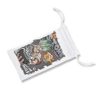 MERCHANDMANIA Pack de 5 Fundas Bolsa Multiusos Doctor dr Stone senku Desayuno Piedra Cereales Gracioso Gafas Dados rol Personalizada Color