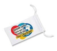 MERCHANDMANIA Pack de 5 Fundas Bolsa Multiusos Frase motivadora Deseo sueño Esfuerzo Gafas Dados rol Personalizada Color