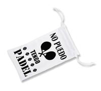 MERCHANDMANIA Pack DE 5 Fundas Bolsa Multiusos no Puedo Tengo Padel Frase Graciosa Meme Gafas Dados rol Personalizada Color