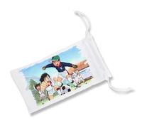 MERCHANDMANIA Pack de 5 Fundas Bolsa Multiusos Serie Dibujos supergol Rafael Futbol furgol niños Gafas Dados rol Personalizada Color