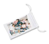 MERCHANDMANIA Pack de 5 Fundas Bolsa Multiusos Stray Kids KPOP Cantantes Album Rock-Star oddinary Gafas Dados rol Personalizada Color
