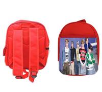 MERCHANDMANIA Pack Mochila Roja y Estuche album cantantes cancion hey! Hey! Last festival school material